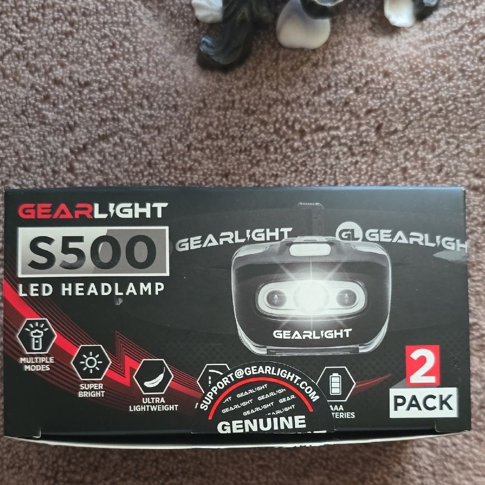 S500 Black LED Headlamp – 2 Pack